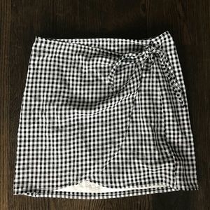 Madewell Gingham Wrap Skirt